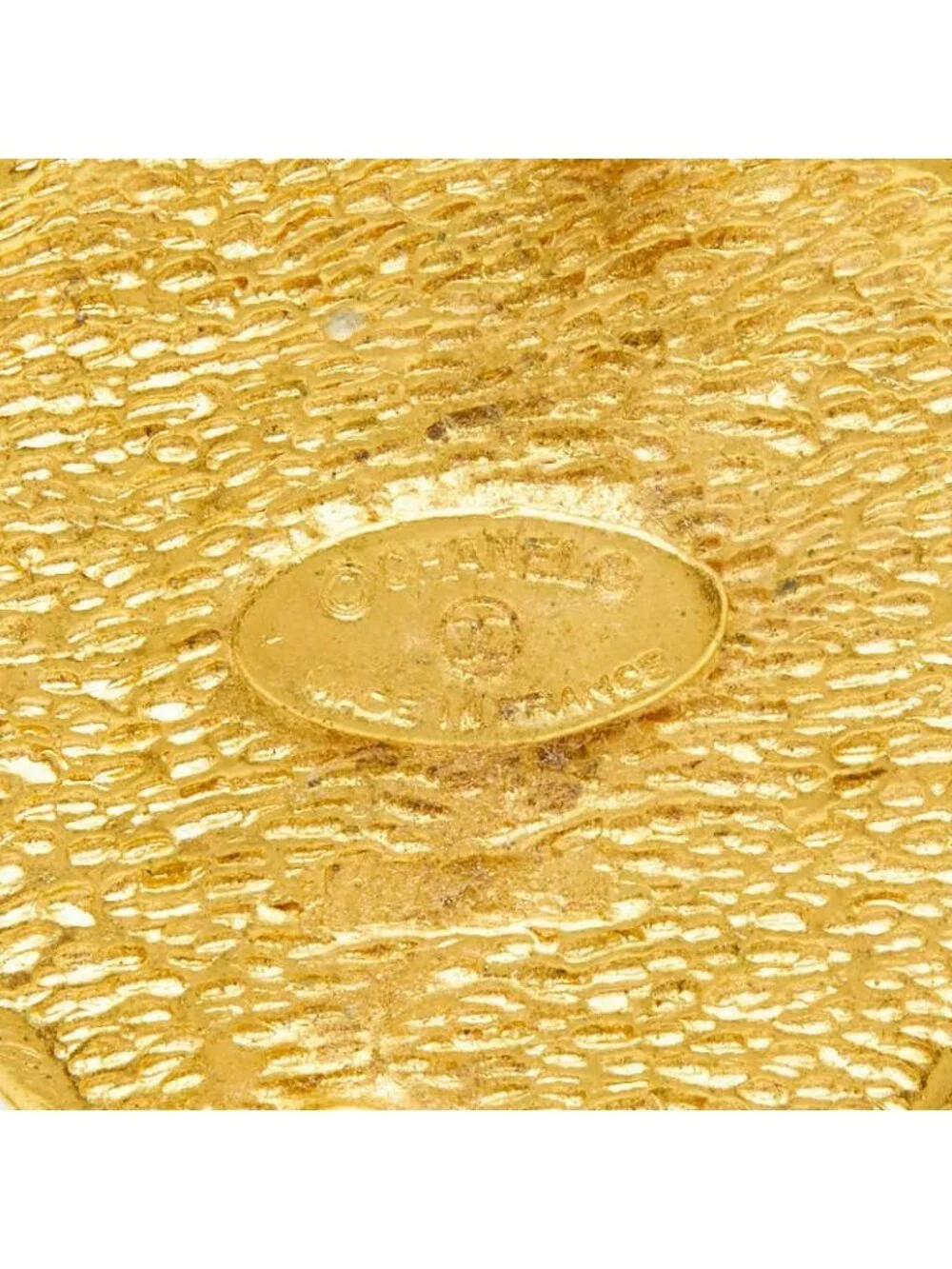 Chanel CC Logo Diamond Brooch Gold Plated